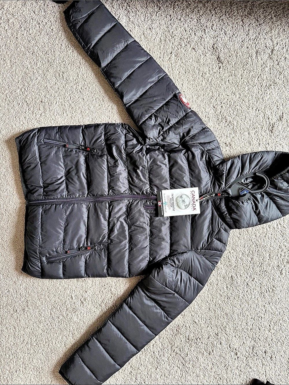 Canada Goose Black Hooded Puffer Jacket NWT